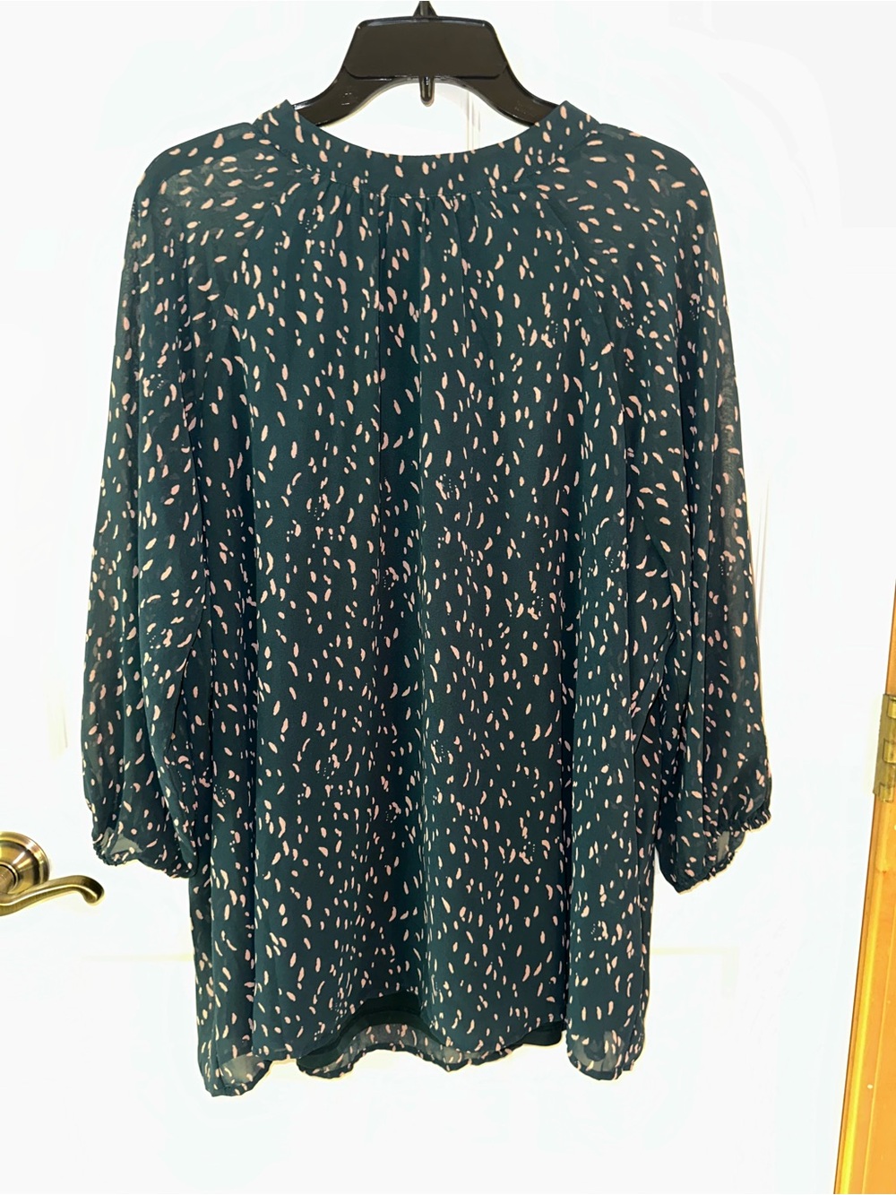 Papermoon Teal Dot-Print Peasant Blouse
